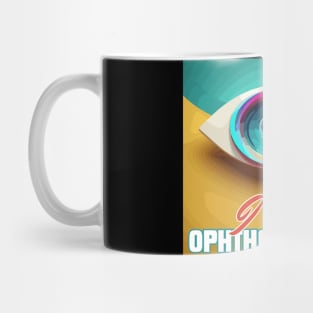 I love ophthalmology eye with green ,yellow and orange color Mug